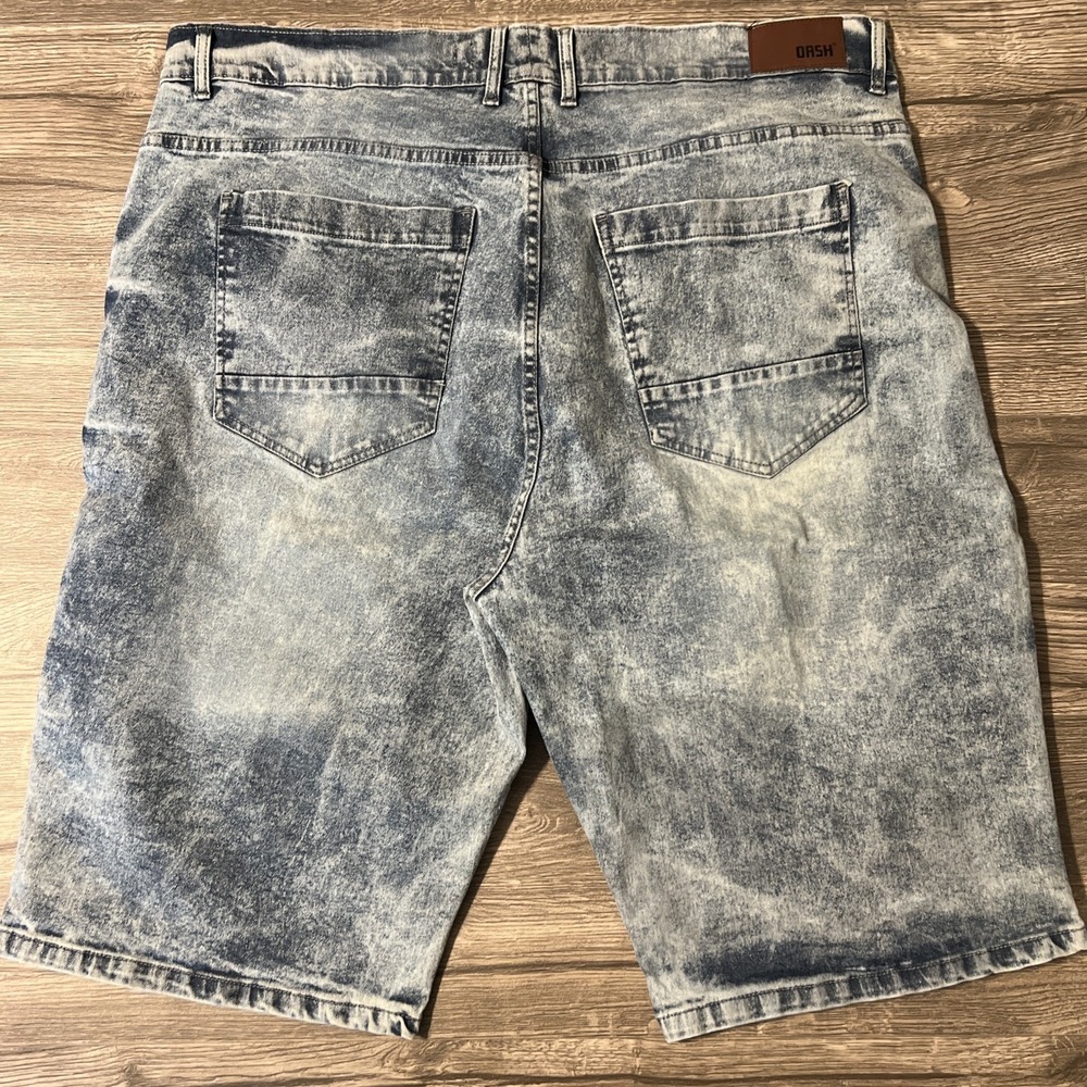Dash Denim Y2K 90s Baggy Skater Distressed Blue Jean Shorts Men's Size 46x14 - Picture 2 of 9